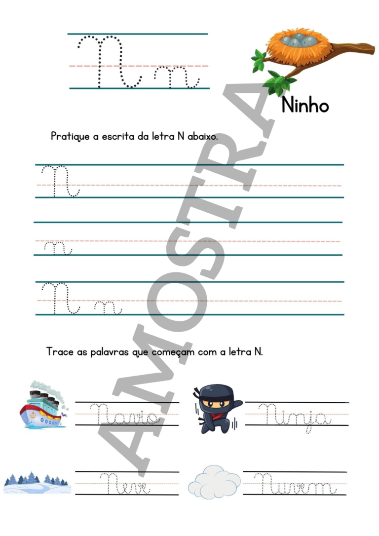 Exemplo de página de caligrafia 3