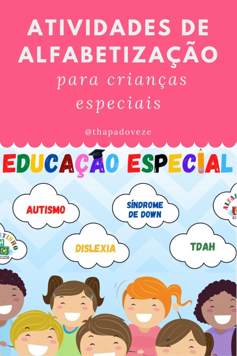 Atividades de Alfabetização adaptadas para Educação Especial (Autismo ...