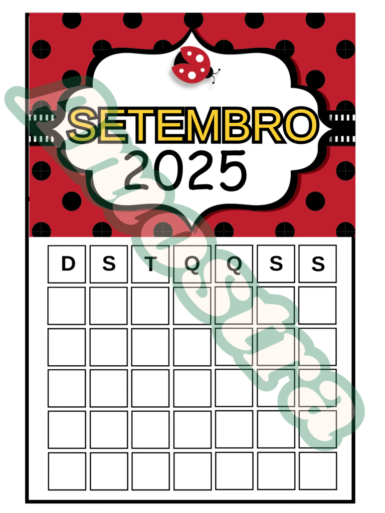 Calendário colorido